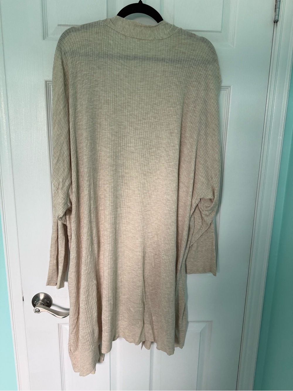 Penningtons Beige Open-Front Ribbed Cardigan - Picture 4 of 5